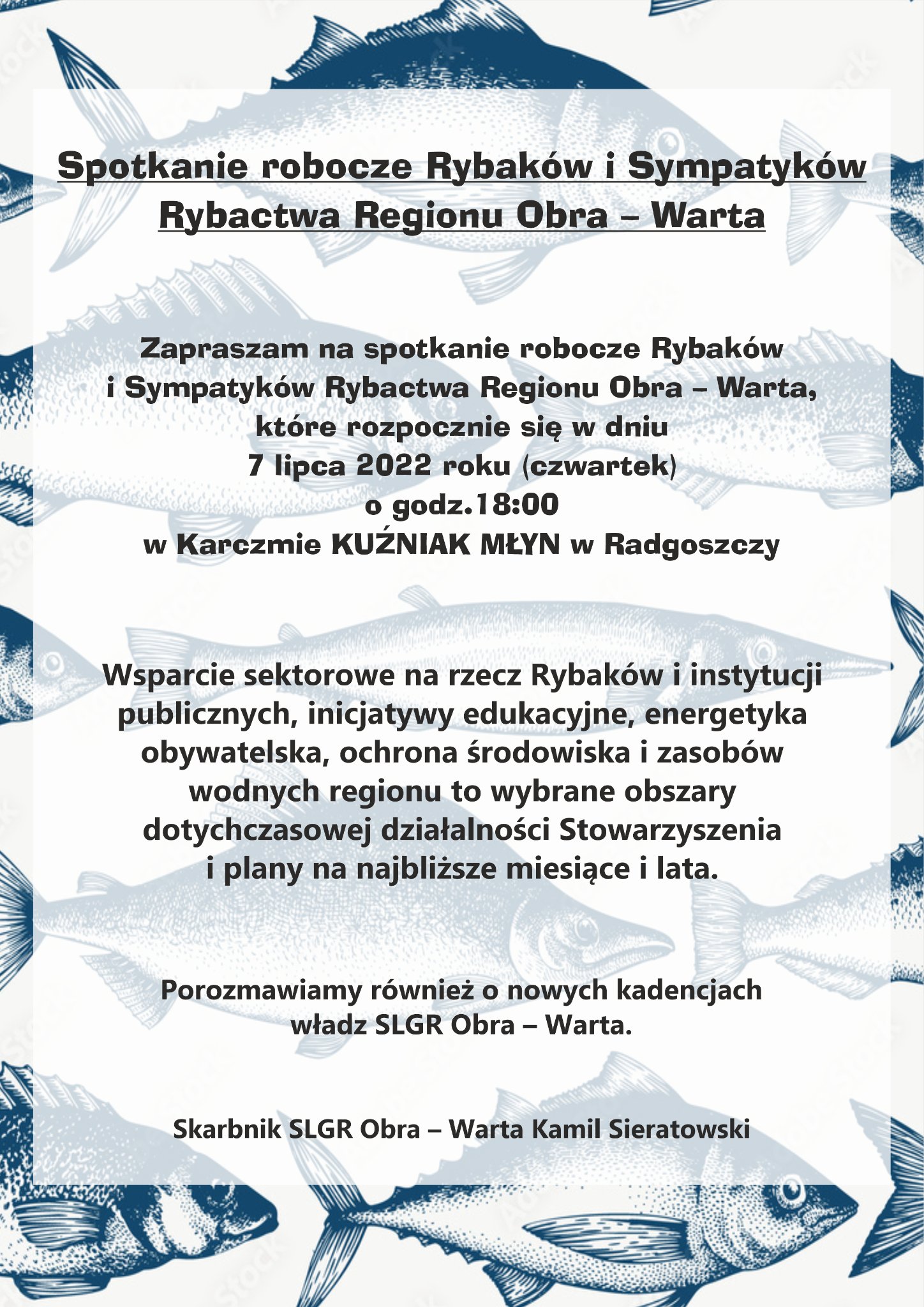 Spotkanie robocze Rybaków i Sympatyków Rybactwa Regionu Obra – Warta