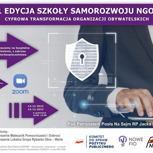 Zapraszamy na szkolenie online Cyfrowa Transformacja Organizacji Obywatelskich