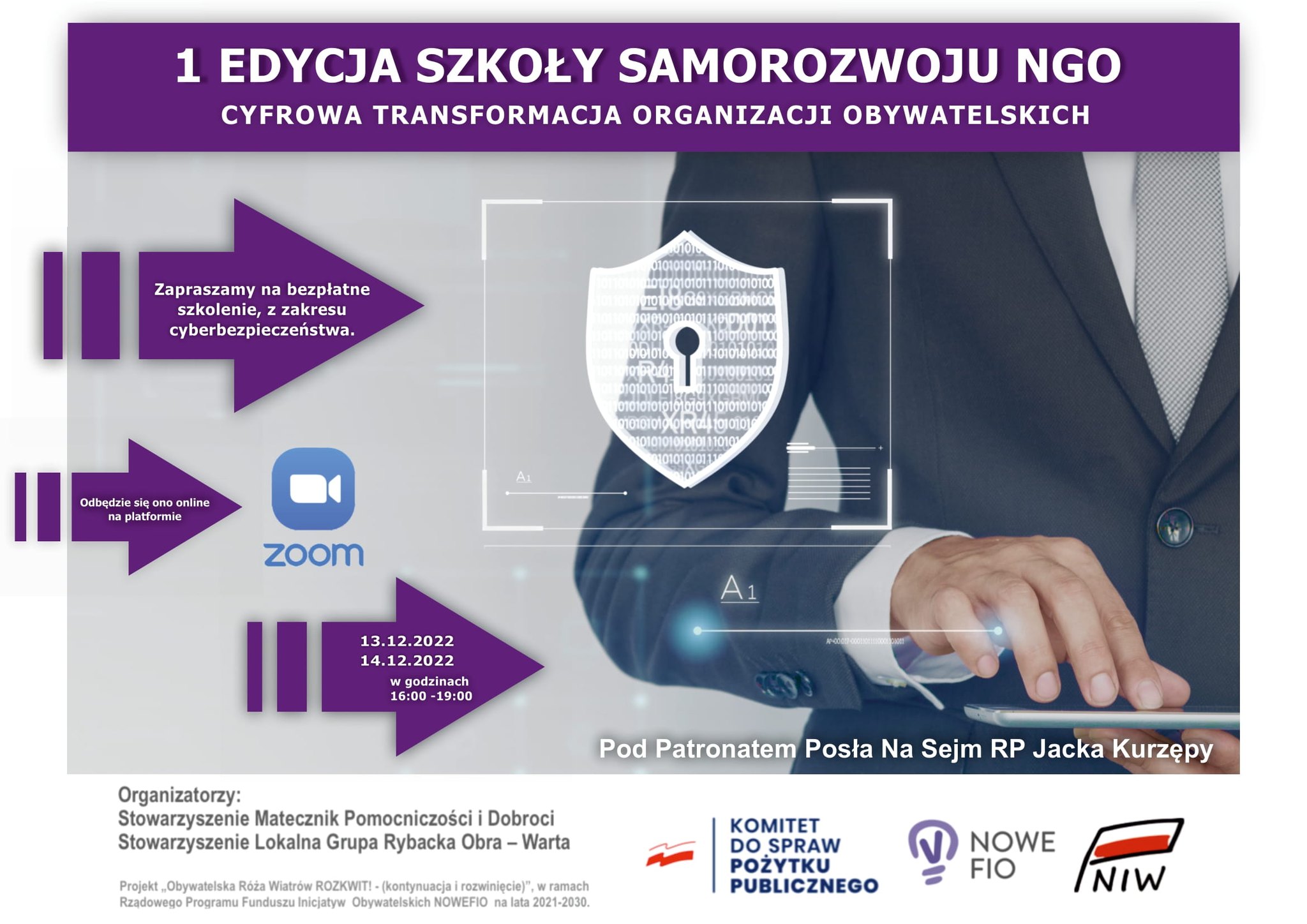 Zapraszamy na szkolenie online Cyfrowa Transformacja Organizacji Obywatelskich