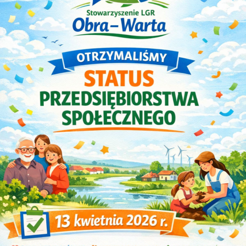Stowarzyszenie Lokalna Grupa Rybacka Obra – Warta otrzymało status przedsiębiorstwa społecznego.